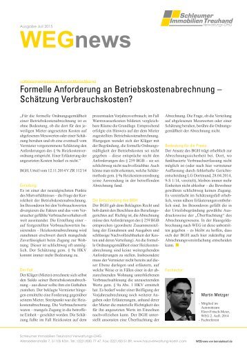 WEGnews Juli 2015