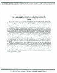 Chicago Statement on Biblical Inerrancy - Dallas Theological ...