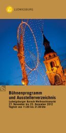 Programmheft Weihnachtsmarkt - Stadt Ludwigsburg