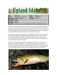 Lake Rock Lake - Upland Idaho