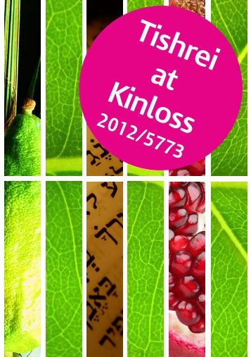 'Tishrei at Kinloss' guide to see what's on!
