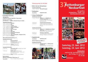 37.Rottenburger Neckarfest - Stadt Rottenburg am Neckar