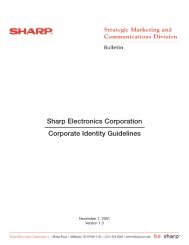 Sharp Electronics Corporation Corporate Identity Guidelines