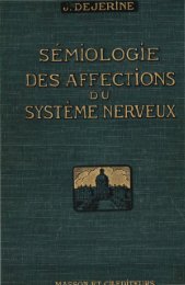 Dejerine, J. Semiologie des affections du systÃ¨me nerveux. ParÃ­s