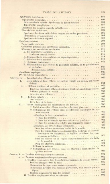 Dejerine, J. Semiologie des affections du systÃ¨me nerveux. ParÃ­s