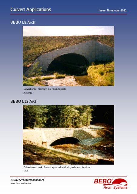 THE BEBOÂ® SYSTEM - BEBO Arch International