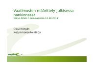 Vaatimusten määrittely julkisessa hankinnassa - Hetky