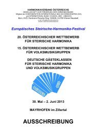 20. Österreichischen Wettbewerb für Steirische Harmonika 15 ...