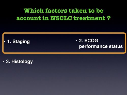 Treatment Paradigm in NSCLC Treatment