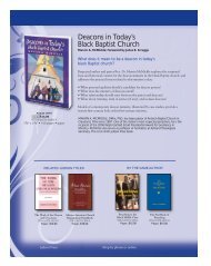 Deacons in Today's Black Baptist Church - Judson Press