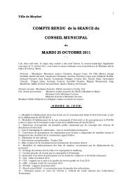 Compte rendu du 25 octobre 2011 - Mairie de Meythet
