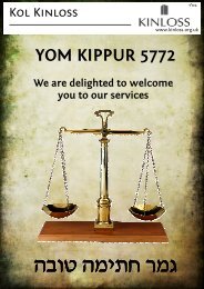 yom kippur 5772 - Kinloss