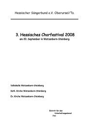 3. Hessisches Chorfestival 2008 - Hessischer Sängerbund