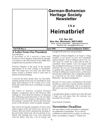 June 1996 Newsletter [v5.0] - RootsWeb