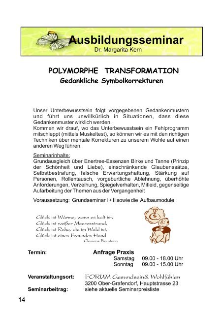 Ausbildungsseminar Folder - Polymorphe Transformation