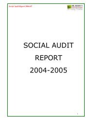 Dr Reddys Social Audit Report - The Social Audit Network