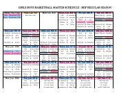 girls boys basketball master schedule - biif ... - St. Joseph School