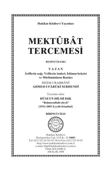 MEKTÛBÂT TERCEMESİ