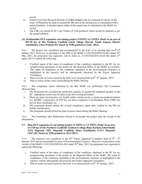 minutes of the 2nd expert appraisal committee (eac ... - eRc India