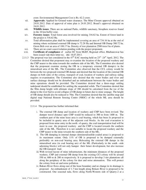 minutes of the 2nd expert appraisal committee (eac ... - eRc India