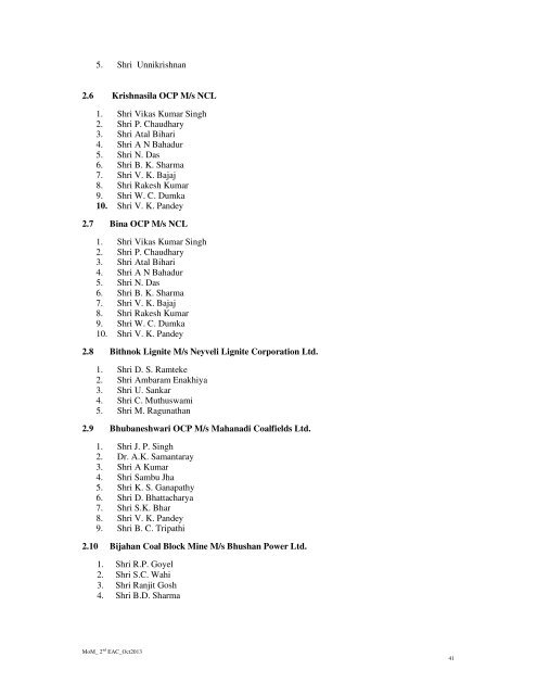 minutes of the 2nd expert appraisal committee (eac ... - eRc India