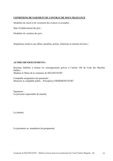 acte d'engagement - Mairie de Seloncourt