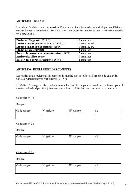 acte d'engagement - Mairie de Seloncourt