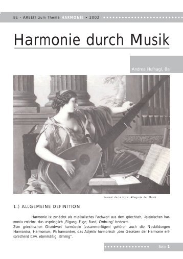 Harmonie durch Musik