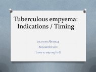 Tuberculous empyema: Indication / Timing