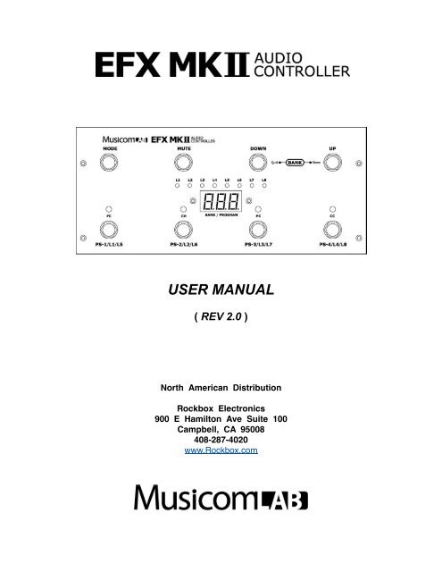 Musicomlab EFX MKII Manual V2.0.2 - Rockbox