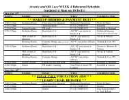 AAOL Week 4 Rehearsal Schedule - WBHSTheatre.com