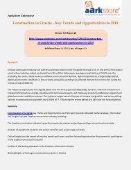 Construction in Croatia - Key Trends and Opportunities to 2019 - Aarkstore.com