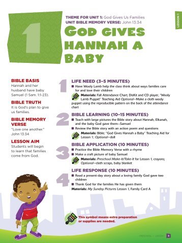 GOD GIVES HANNAH A BABY - Judson Press