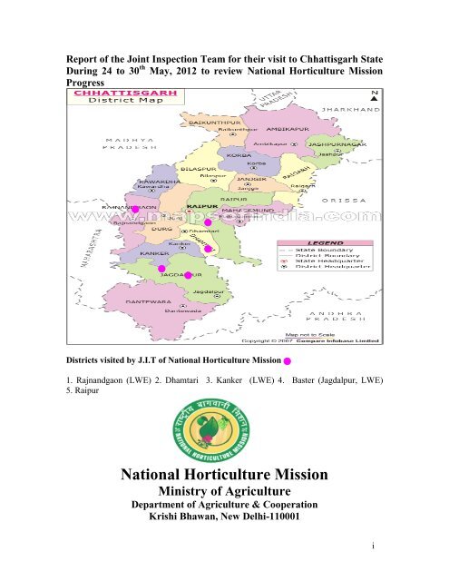 Chattisgarh, May 2012 - National Horticulture Mission