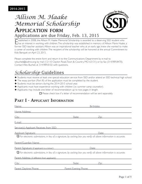 application form (PDF) - Special School District