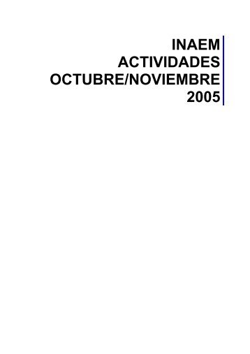 inaem actividades octubre/noviembre 2005 - Pierrot Lunaire ...