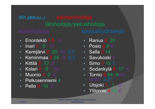 Vanhustyön henkilöstöresurssit Lapissa - Sosiaalikollega