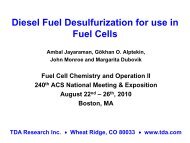 Liquid Fuel Desulfurization - TDA Research, Inc.