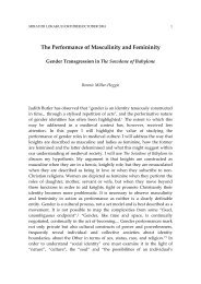 The Performance of Masculinity and Femininity