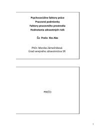 PsychickÃ¡ pracovnÃ¡ zÃ¡Å¥aÅ¾ je faktor prÃ¡ce a pracovnÃ©ho prostredia.