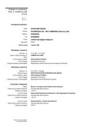 Curriculum Vitae Responsabile Area Amministrativo-Finanziaria