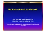 MedicÃ­na zaloÅ¾enÃ¡ na dÃ´kazoch - SlovenskÃ¡ zdravotnÃ­cka univerzita