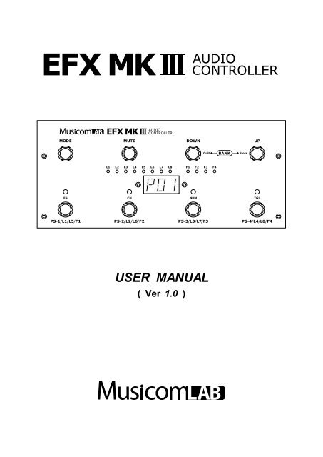 Musicomlab EFX MKIII Manual V1.0 - Rockbox