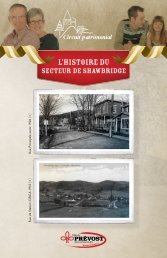 L'histoire du secteur de Shawbridge - PrÃ©vost