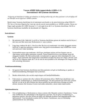 6-question adult self-report scale 6-question adult self-report scale