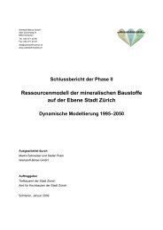 Ressourcenmodell der mineralischen Baustoffe auf ... - Stadt ZÃ¼rich