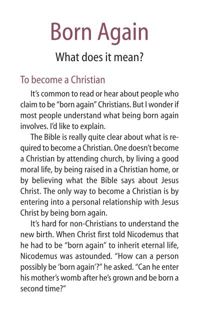 Born Again - Christian Light Publications