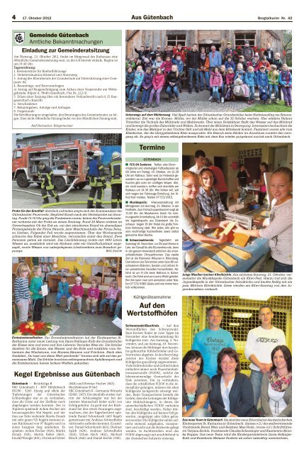 Ausgabe 17. Oktober 2012 - in Furtwangen