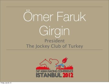 President The Jockey Club of Turkey - TJK