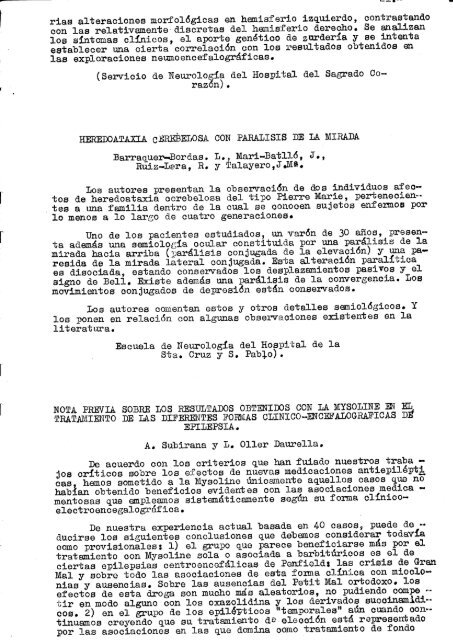 V ReuniÃ³n Anual, Barcelona, 5 diciembre 1953